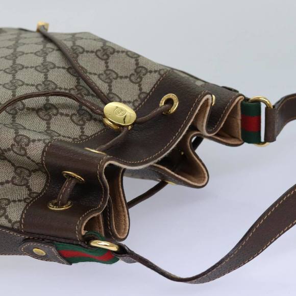 GUCCI GG Supreme Web Sherry Line Shoulder Bag PVC Beige 164 02 034 Auth ar12279 - Picture 6 of 16